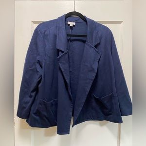 Cropped J.jill Jjill navy jacket blazer